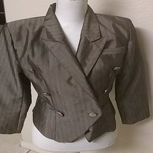 Vintage office cropped blazer sz 4 Lingdarl